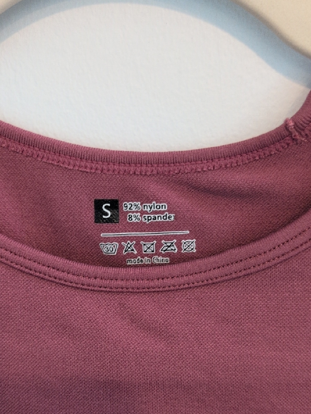 Seamless Short Sleeve Crop Workout Top - Mauve Pink - Picture 2 of 5